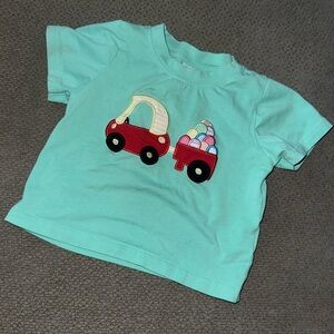 Aqua T-Shirt with Red Car and Ice Cream Design